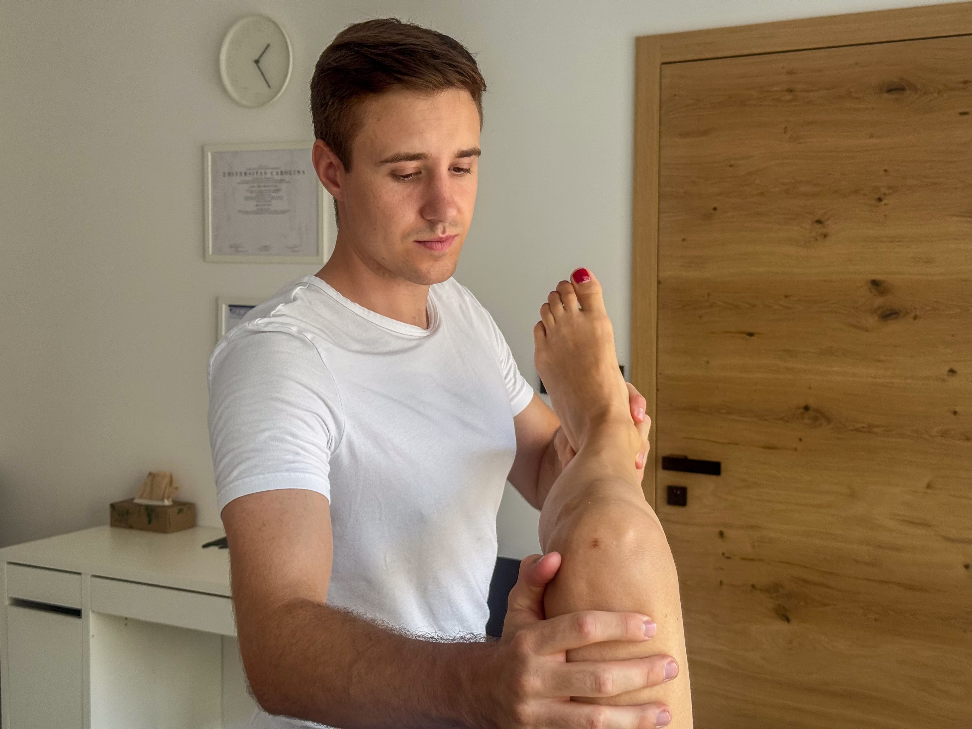Jan Jiří Horáček ve fyzioterapeutické ordinaci
